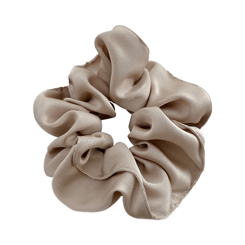 Silky Texture Acetic Acid Colon Hair Tie High-End Elegance Elegant Round Bun High Ponytail Hair Ribbon Headband with Skin Strap for Women