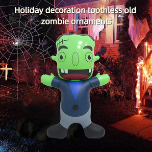 Halloween Inflatable Zombie Cartoon Decoration Indoor and Outdoor Pvc Cross-Border Decoration Frankenstein Inflatable Stand