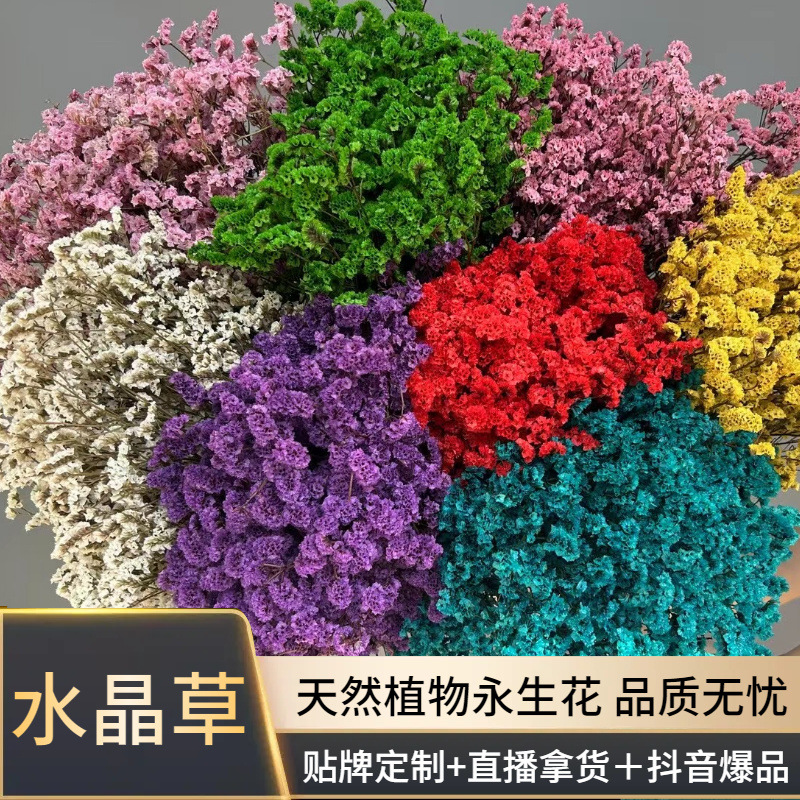 Yunnan fábrica mayorista de flores inmortales de cristal hierba flor seca pesa material DIY ramo de flores hechas a mano decoración del hogar