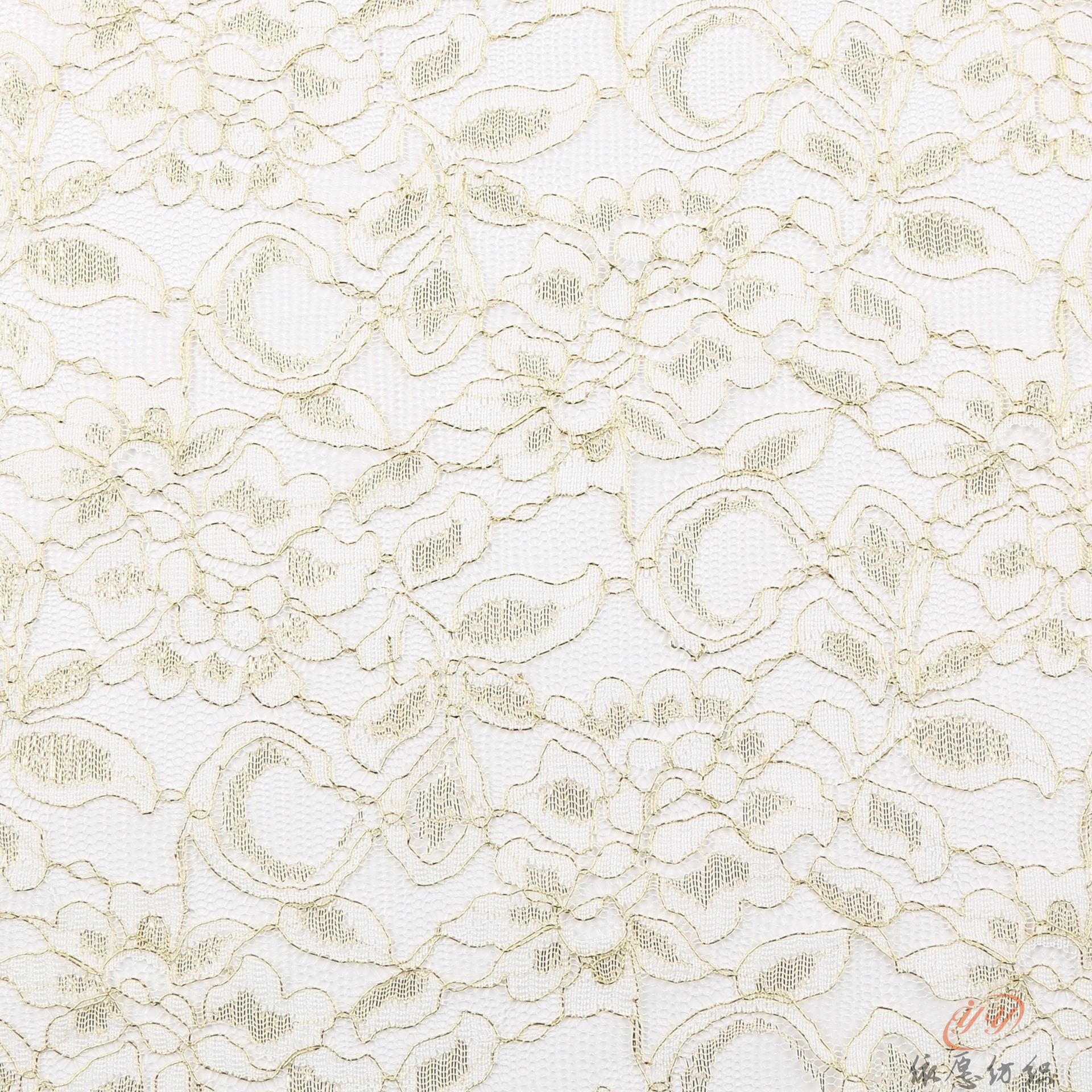 闪闪金丝牡丹花经编蕾丝 时尚内衣内裤连衣裙面料百搭文胸花边