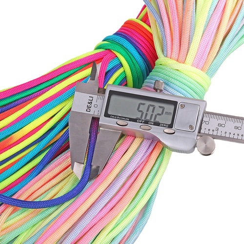 4mm segment-dyed colorful seven-core paracord 4mm gradient polypropylene rope bundled 31 meters/bundle gradient color paracord