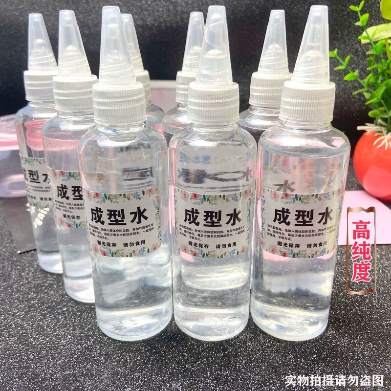 Shaped water slime foaming glue mud big bottle cheap material handmade homemade medical shaped daffodil aqua