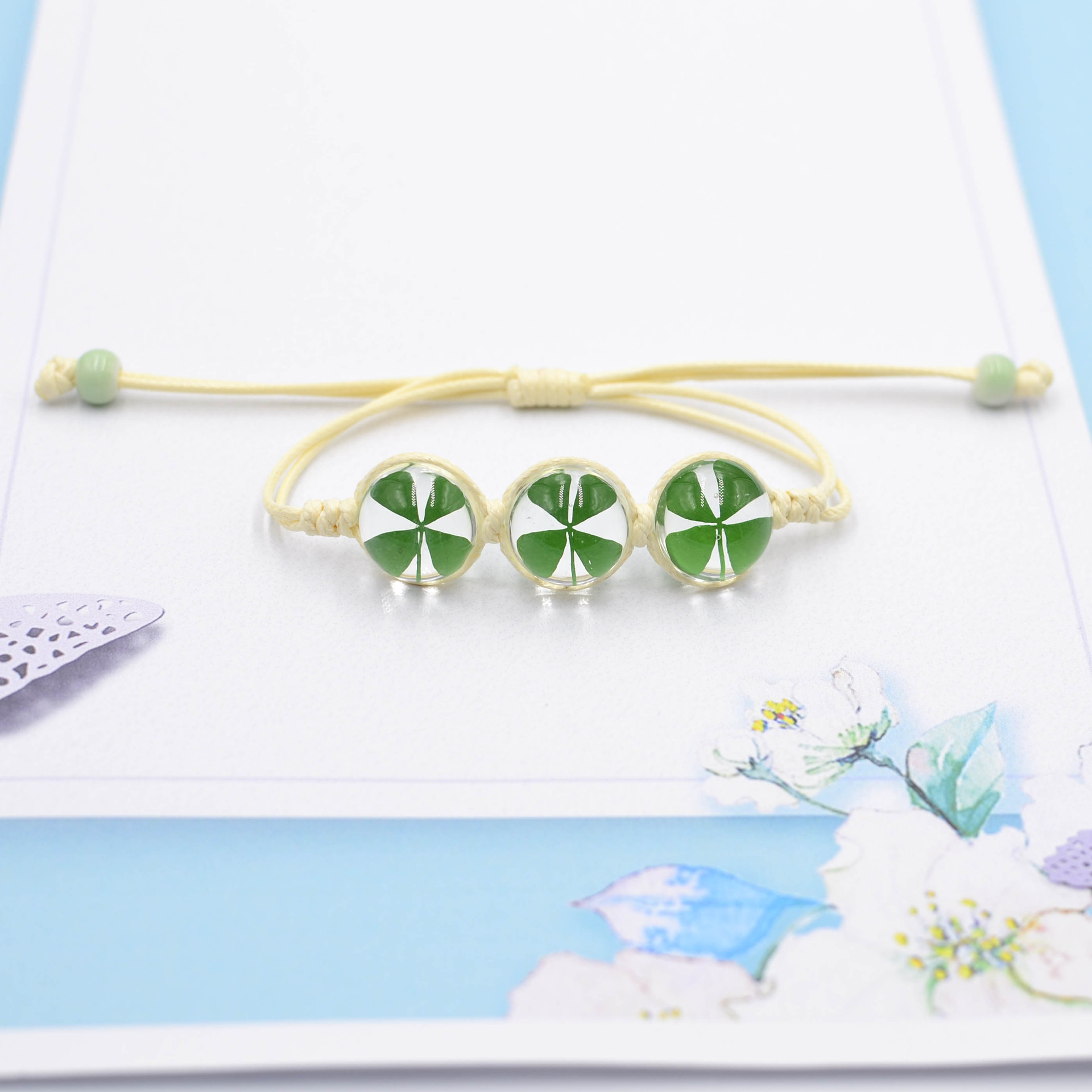 12mm 3 네 잎 클로버 비즈