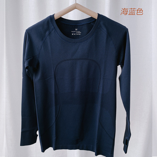 lulu's same classic 2.0 seamless T women's knitted sports long-sleeved T slim-fit Pilates sports fitness wear winter