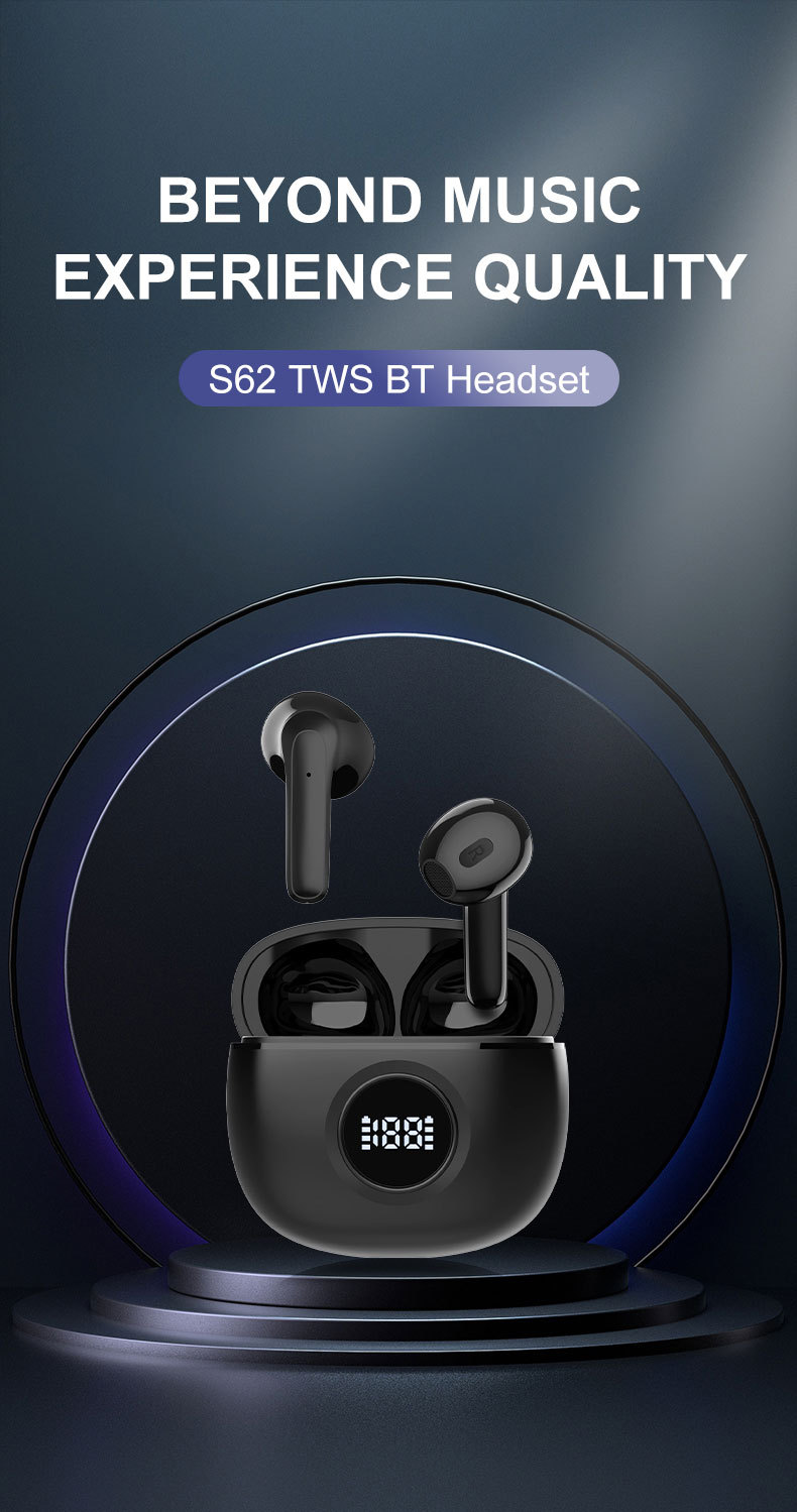 S62 Bluetooth 5.3 In-ear Kopfhörer Mit Geräuschunterdrückung Sport_voghion.com