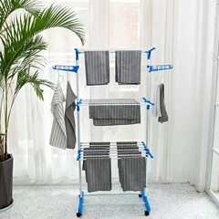 メーカー直販移動式多機能置物ハンガー三層タオル掛け家庭用屋外折り畳み可能