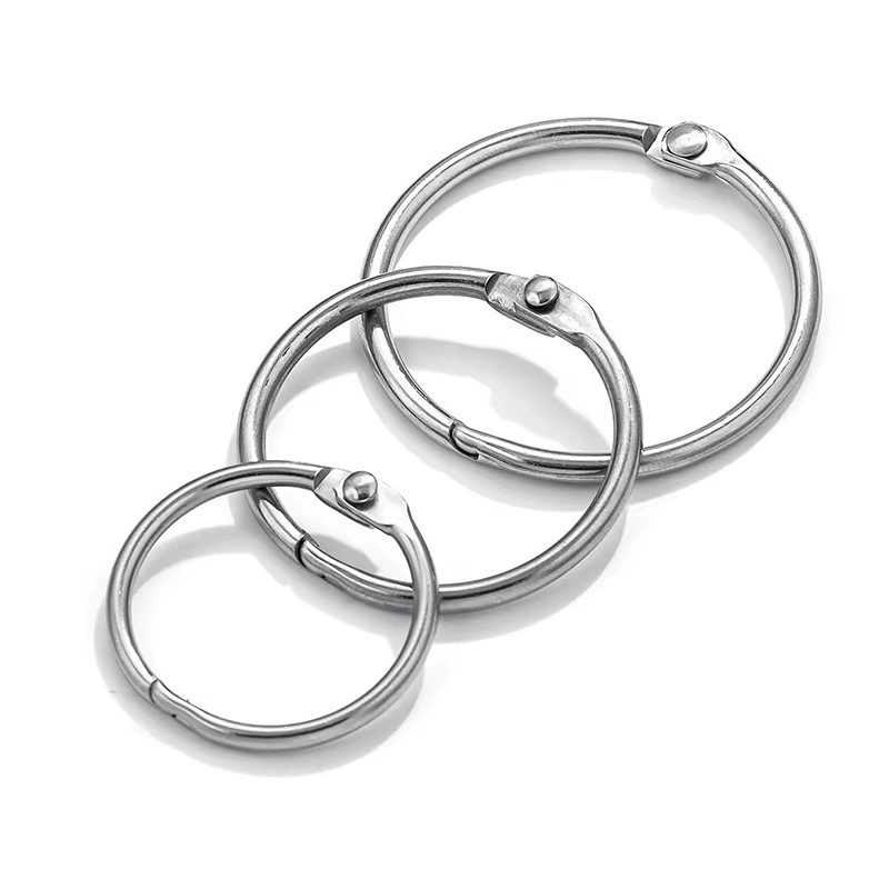 伊旺 Cross-border card ring, DIY removable binding ring, silver notebook binding activity book ring
