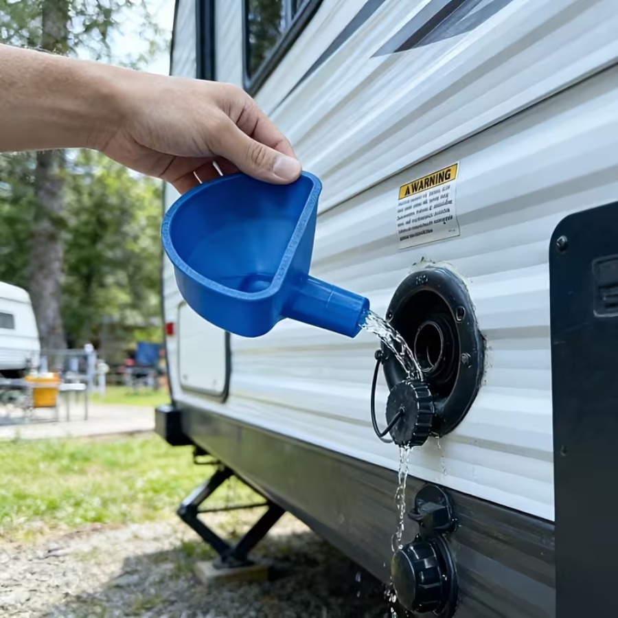 Cross-border bestseller 3D-printed freshwater storage tank filling funnel suitable for various RVs and trailers