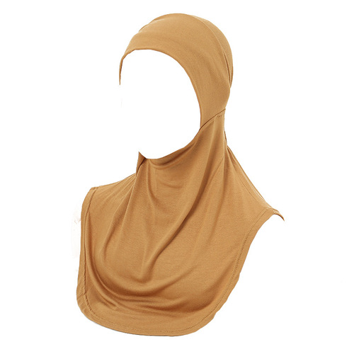 Cross-border hot-selling large hooded mercerized cotton bottoming hat, new Malaysian solid color soft bottoming turban hat