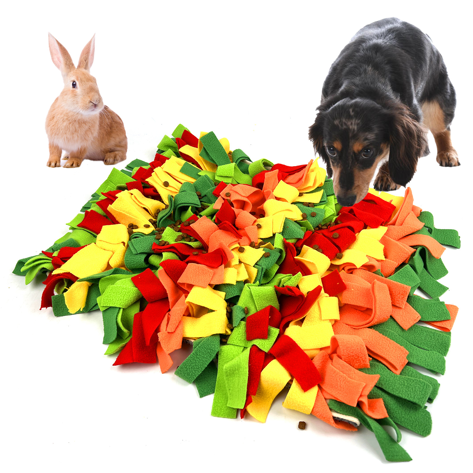 Alfombra de alimentación para mascotas, protección del medio ambiente, almacenamiento, costura, almohadilla para olfatear, rompecabezas para perros y gatos, almohadilla para olfatear para comida lenta
