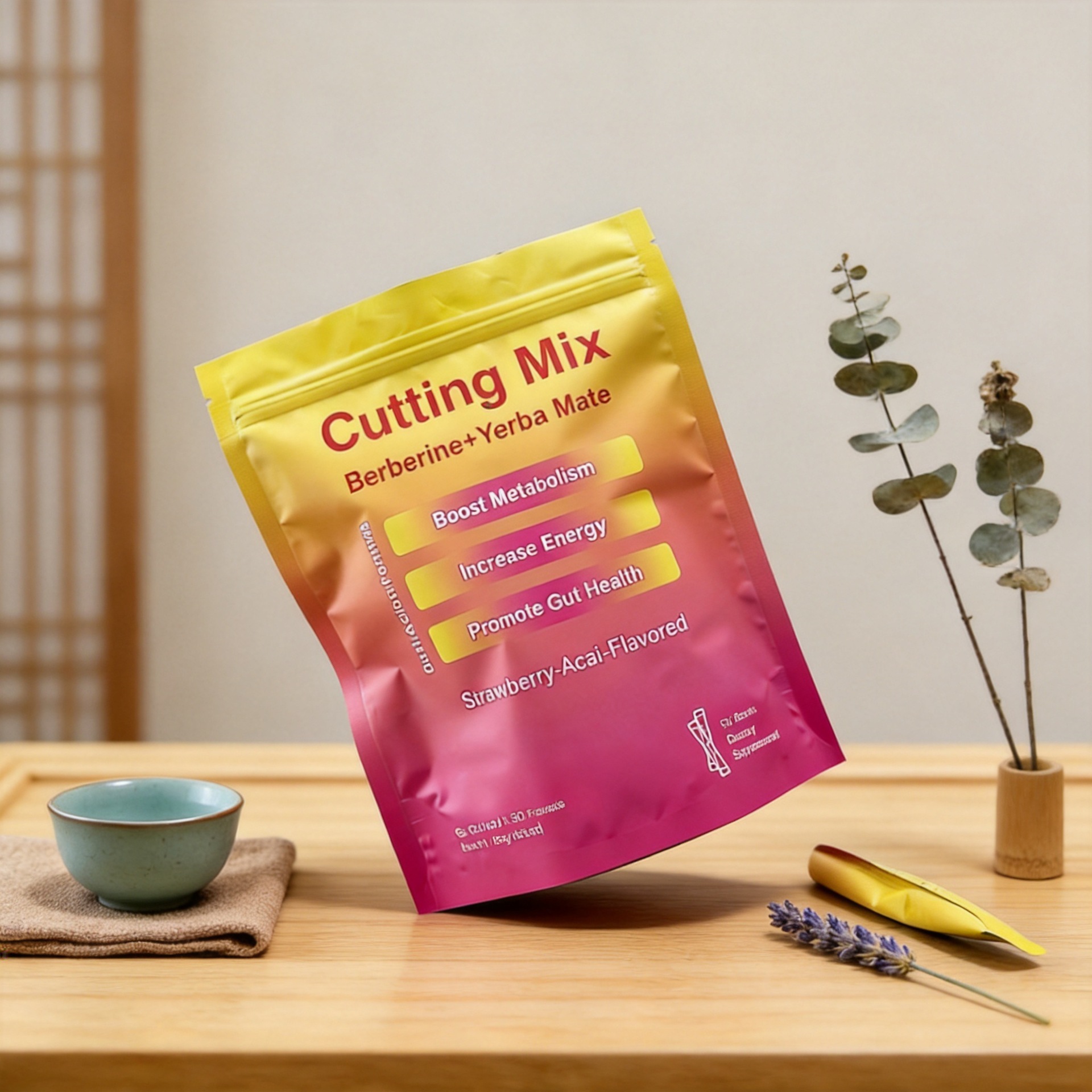 In-Stock Berberine Huperzinea Mate Tea Compound Blend Powder Dual-Effect Plant Extract Powder for Metabolism and Intestinal Health Dietary Supplement Powder