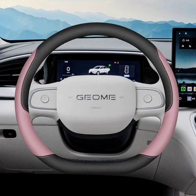 Steering Wheel Cover up Interior | Steering wheel cover - black-pink-set-type-ultra-thin-model-default