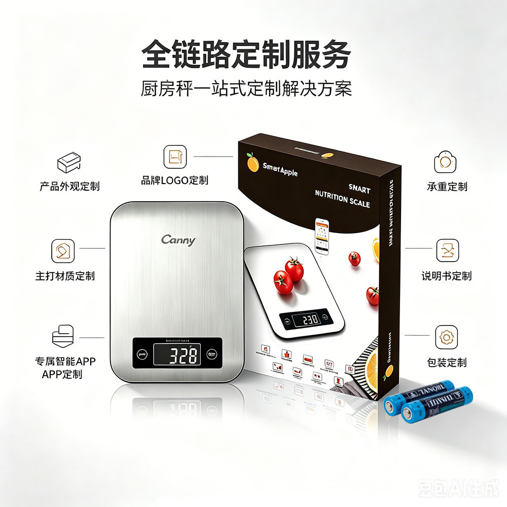 跨境不锈钢智能精准厨房电子秤食物烘焙数字营养秤家用手冲咖啡秤
