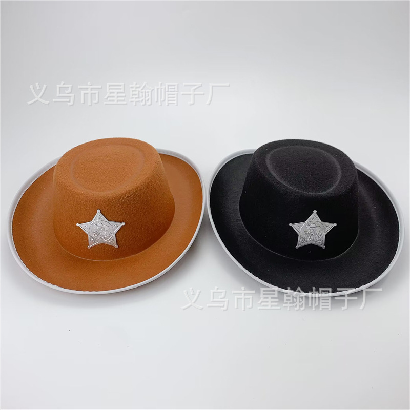 Estrellas americanas y rayas cinta vintage alto sombrero mago etapa rendimiento Festival fieltro paño recto sombrero alto