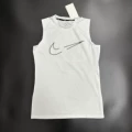 NK logo tight fitting vest white