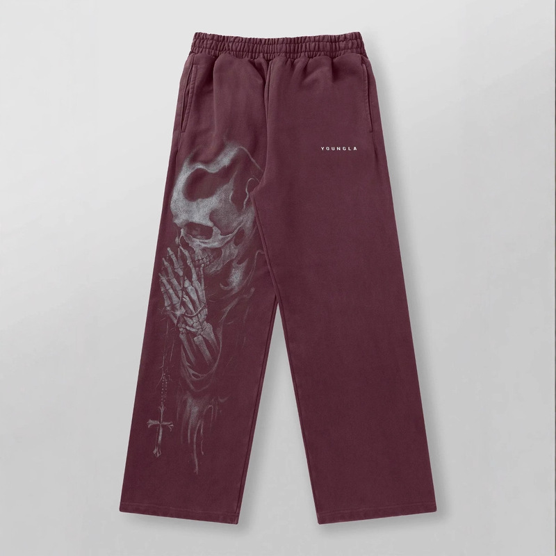 Youngla American Trendy Brand High Street Sweatpants Jogger Sports Fitness Casual Straight Loose Wide-Leg Pants Long Pants