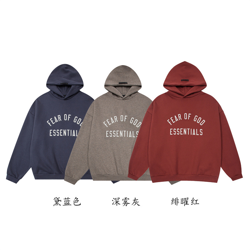 24ss 가을과 겨울 미국 패션 브랜드 새로운 문자 로고 인쇄 남성과 여성의 느슨한 캐주얼 후드 풀오버 스웨터