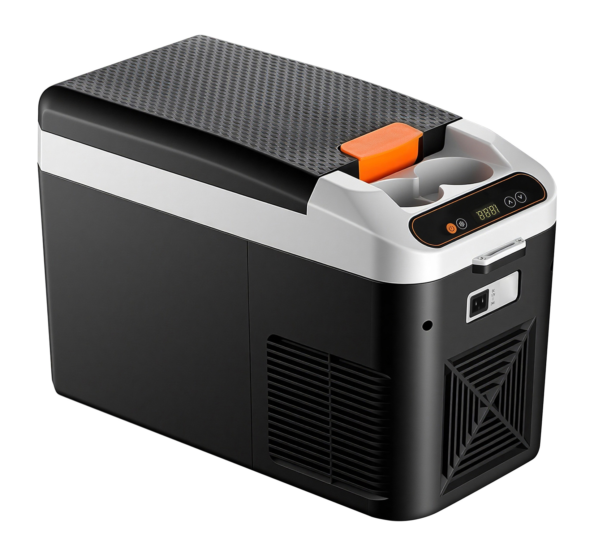 PMG car-mounted mini refrigerator for both car and home use, 12v/24v/220v, with cooling, heating, and temperature control functions