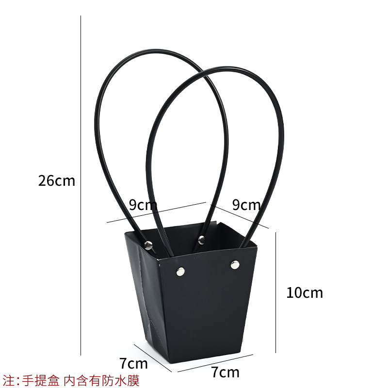 Bolso especial transfronterizo para flores, descuento al por mayor, bolsa trapezoidal de papel kraft impermeable, bolsa de embalaje de regalo, bolsa de ramo