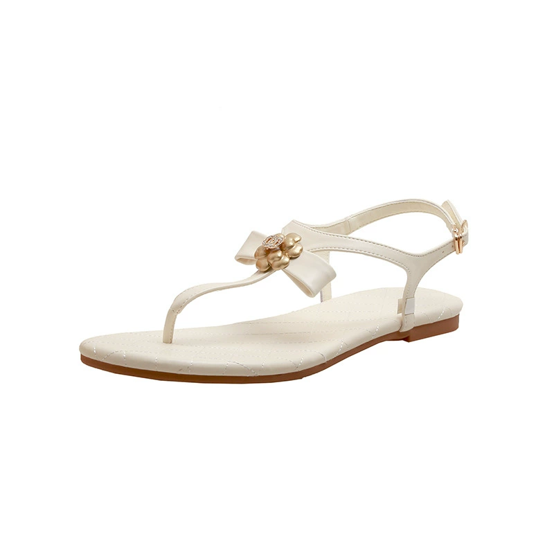 Summer sandals, flip flops with a strap, Chanel style