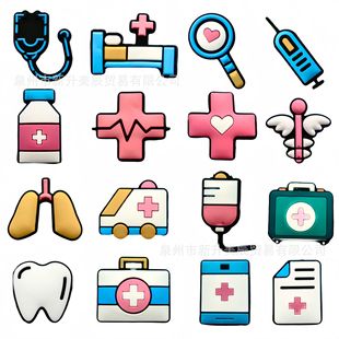 Medical Equipment Clogs Shoes Flower Shoe Buckles DIY Accessories Decorative Buckles Shoe Accessories Cross-Border Wholesale