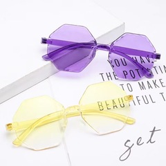 2023 New AliExpress European & American-Style Jelly-Colored Sunglasses Trendy Ocean-Hued One-Piece Sun Glasses for Cross-Border Sales