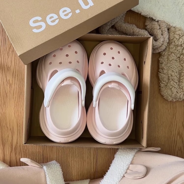 Spring and Summer New Fashionable Simple Small Man Waist Two-color Women's Outer Wear Cave Shoes Thick Sole Increased Outdoor Beach Shoes Spring and Summer New Fashionable Simple Small Man Waist Two-color Women's Outer Wear Cave Shoes Thick Sole Increased Outdoor Beach Shoes