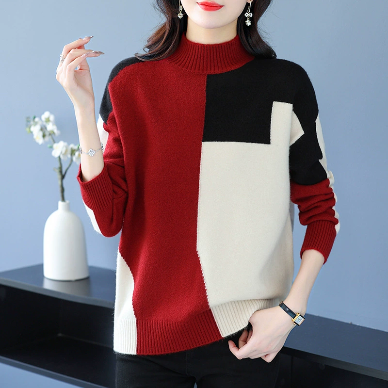 2023 Новый мамочка среднего возраста Топ для похудения, покрывающий живот, нижняя рубашка, осенне-зимний свитер больших размеров, женская зимняя одежда для полных девочек