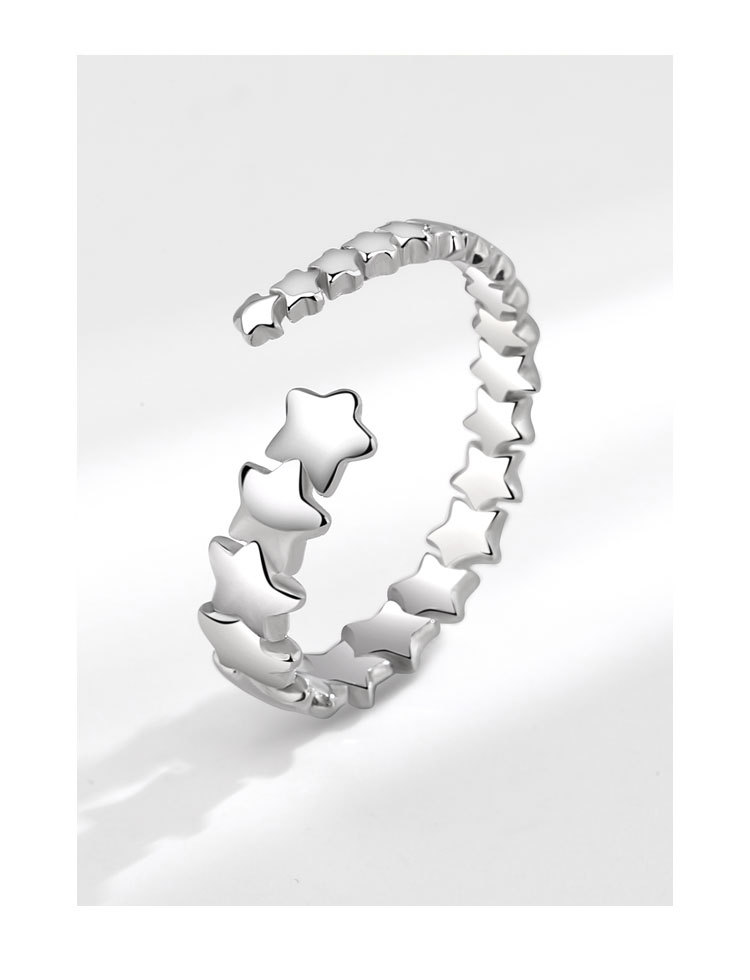 1 Piece Quantity Wholesale IG Style Simple Style Star Copper Plating Open Rings