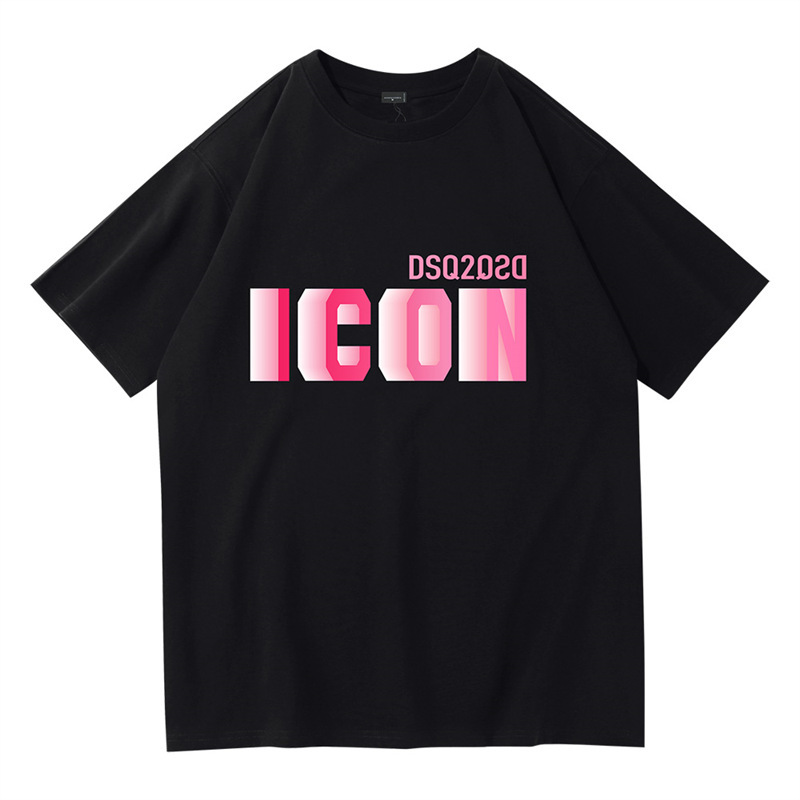 クロスボーダーTシャツ、トレンド高級メンズニットセーター、ポロシャツ、レタープリント、ラウンドネック、半袖|undefined