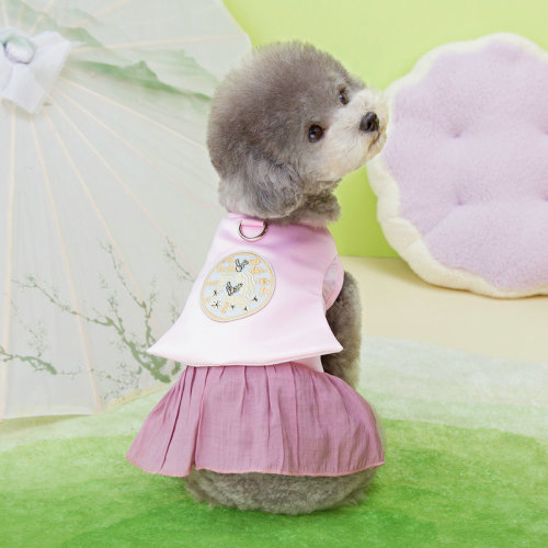 Dogs and cats Korean dress summer skirt spring clothes Bichonja Pomei small dog pet spring and autumn style college style