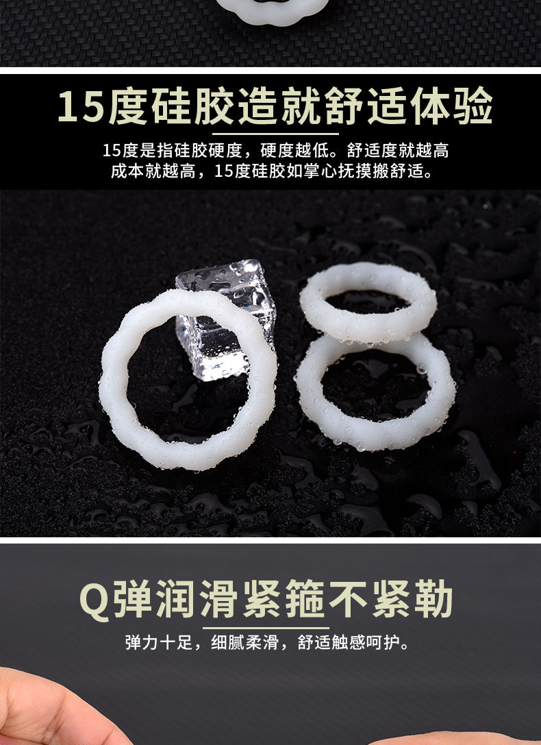 成人用品锁精环夜光环纯硅胶螺纹锁精环三环延时锁精环包皮阻复器-阿里巴巴