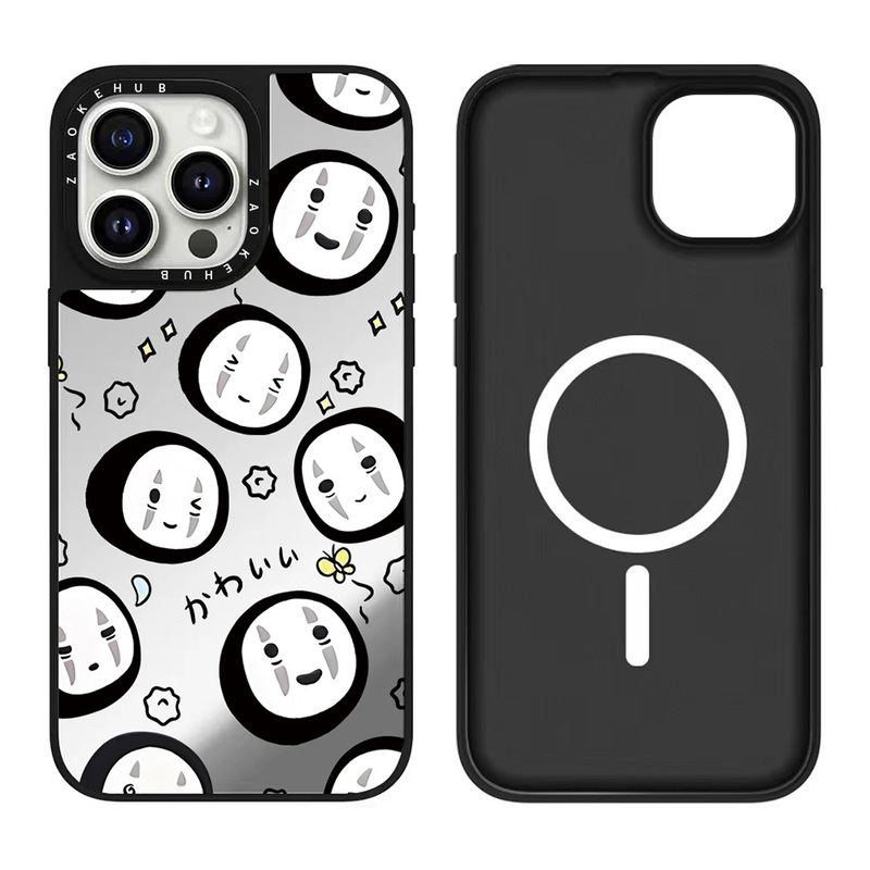 CASE波点幽灵小鬼无脸男手机壳适用iPhone16ProMax苹果15手机壳14|undefined