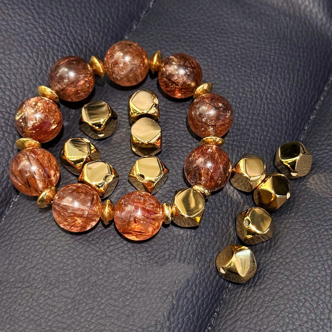 14K Gold-Filled Color-Preserving Crystal DIY Accessories Irregular Octagonal Spacer Beads Bracelet Necklace Beaded Jewelry Accessories