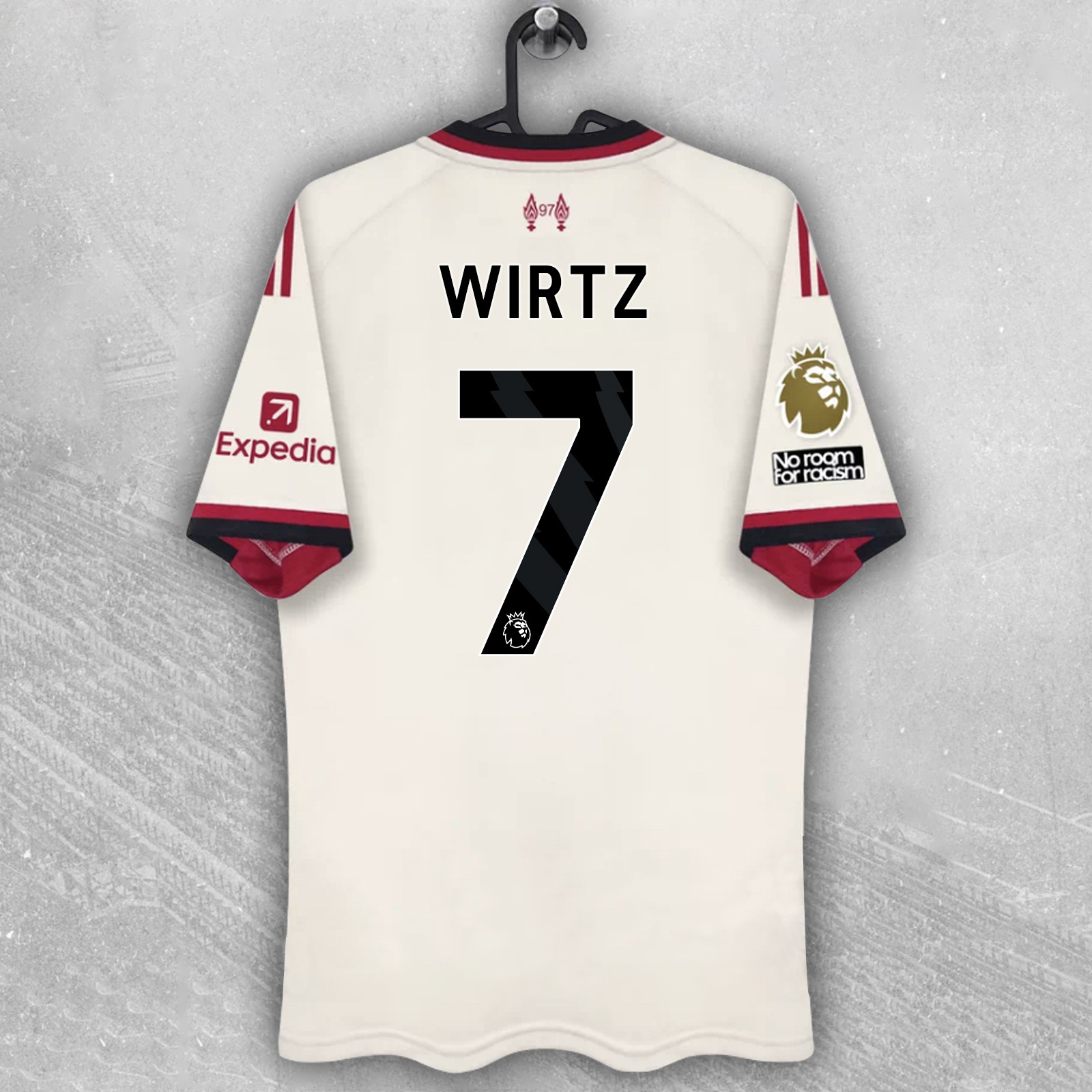 adidas x Liverpool FC 2025/26 Away Wirtz #7 Fan Jersey Wonder White