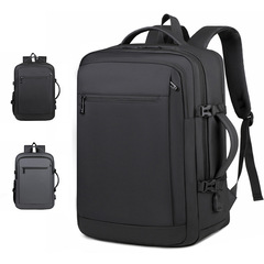 Cross-border foreign trade lightweight casual men's backpack college students multi-functional solid color computer bag business commuting backpack