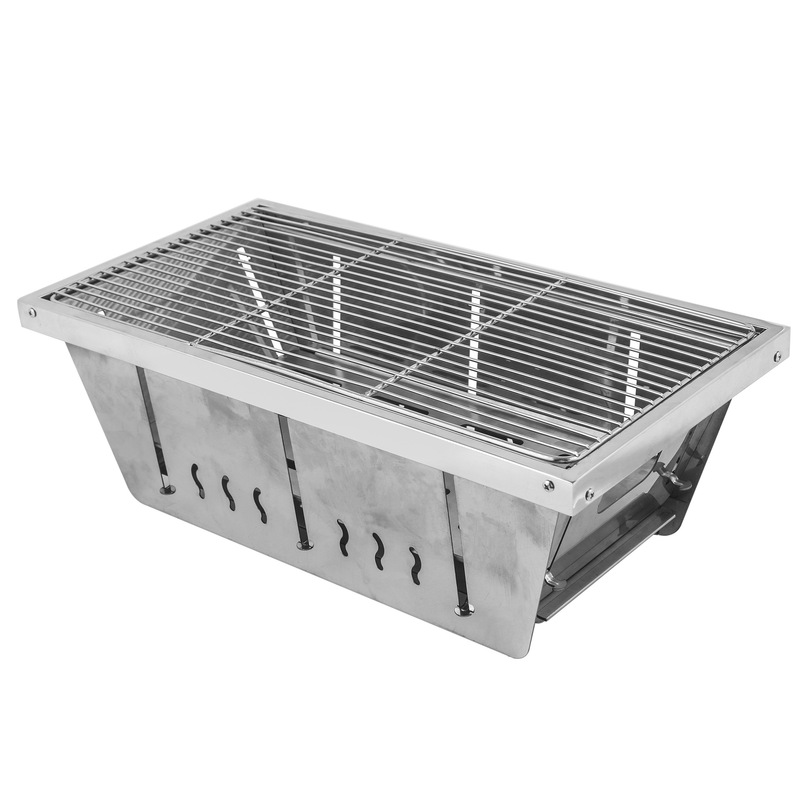 Wholesale Foldable Outdoor 304 Stainless Steel Charcoal Commercial Barbecue Grill Stove Set for Tea Brewing, Portable Wholesale Foldable Outdoor 304 Stainless Steel Charcoal Commercial Barbecue Grill Stove Set for Tea Brewing, Portable