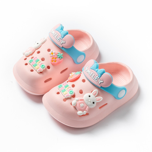 EVA children's hole shoes cute infant boys and girls skid-proof soft sole slippers baby head sandals summer