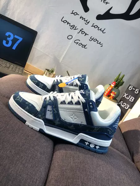 Putian Pure Original Breathable Universal Trainer Shoes, New Model with Full Packaging, Denim Black and White Casual Couple Sneakers