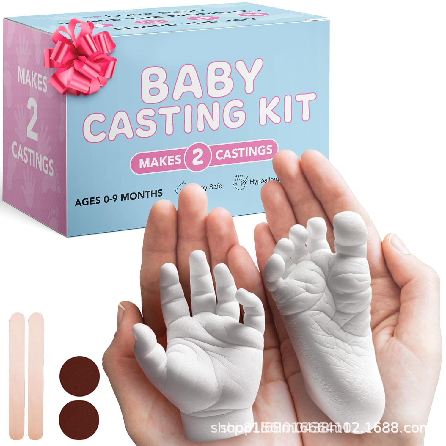 Y Hand Mask Powder Clone Powder Model Powder Parent-Child DIY Plaster Hand Mold Set Baby Hand and Foot Print Hand Model Dropshipping