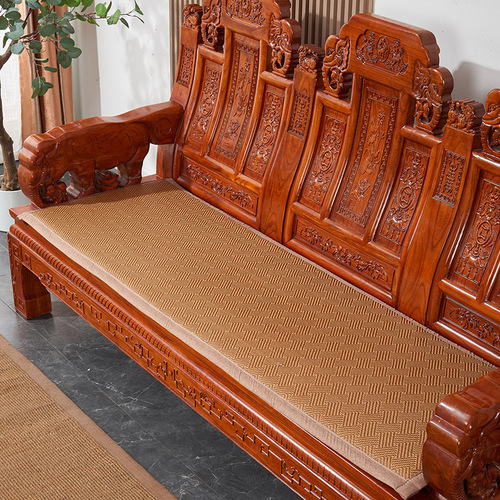红木沙发垫夏季凉席垫子加厚中式沙发坐垫实木椅子垫加厚藤席