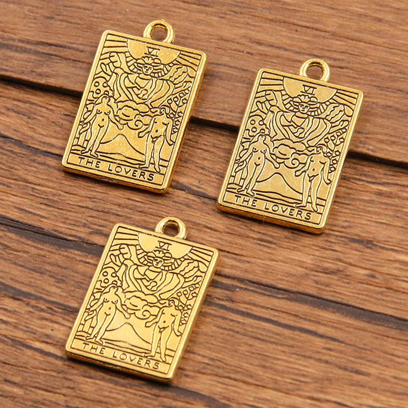 6 14*23mm aleación de zinc accesorios AliExpress Amazon Venta caliente ins nicho tarot colgante