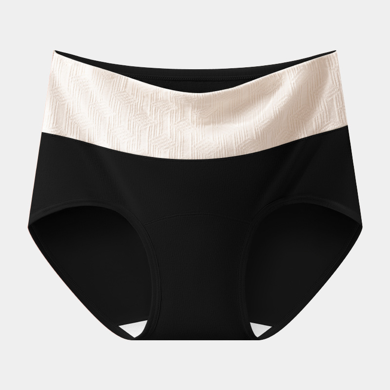 Ladies de cintura alta, algodón de algodón puro, antibacteriano, sin costuras, abdomen, caderas, barriga pequeña, pantalones cortos para niñas, talla grande, refrescante