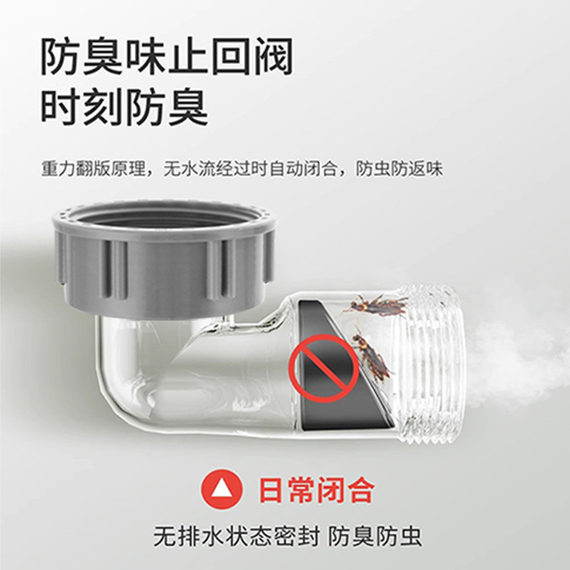キッチンシンク 下水管 シンク シングル排水管 横側排水 省スペース 防臭アクセサリーセット|undefined