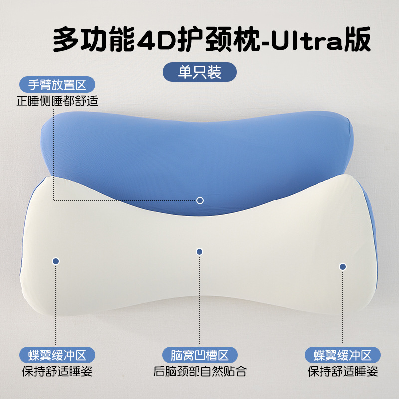 almohada especial para proteger la columna vertebral cervical para ayudar a dormir almohada de algodón de memoria para adultos dormitorio de estudiantes almohada de descanso ergonómica