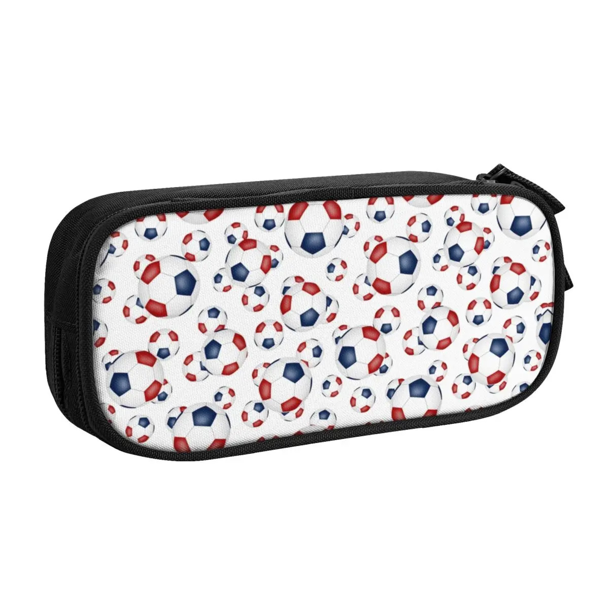 Fábrica fuente de bolsas de bolsillo de fútbol de una sola capa de poliéster caja de lápiz cuadrada de gran capacidad de bolsas de papel de estudiantes de baloncesto