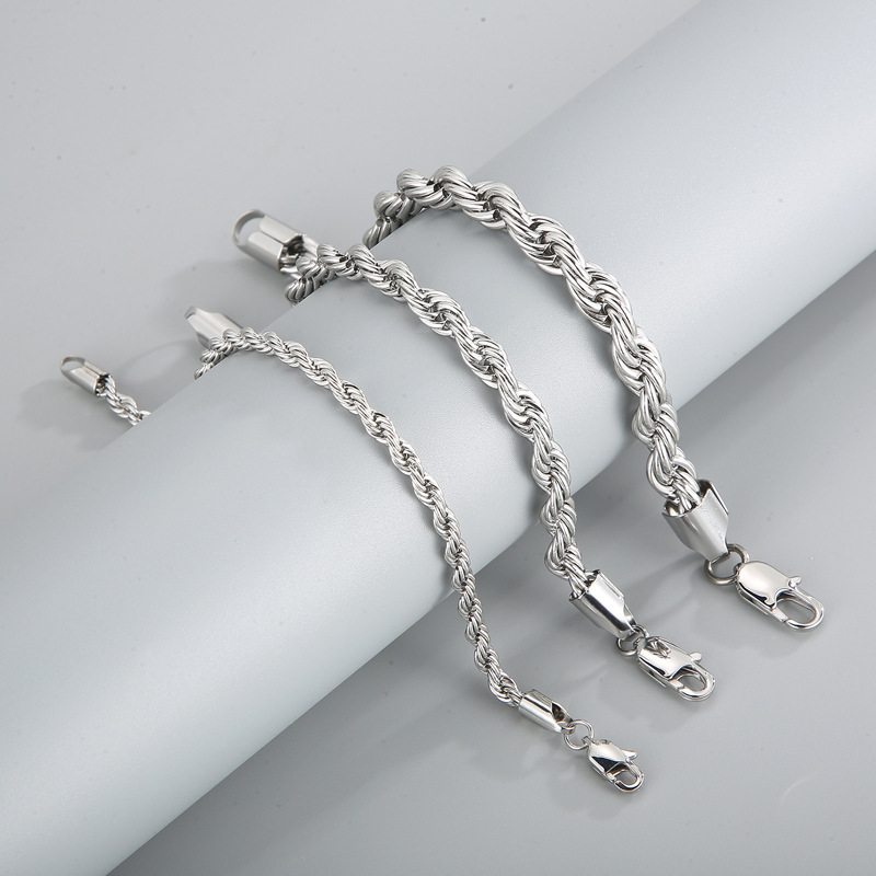 44g Weight Titanium Steel Pendant Material Bracelets Classification Titanium Steel Chain Material 1 Piece Quantity Holiday, Daily Occasion Titanium Steel Material Geometric Pattern Unisex Gender Plating Design Basic, Modern Style, Classic Style Style Basic Modern Style Classic Style Geometric Titanium Steel Bracelets In Bulk 6