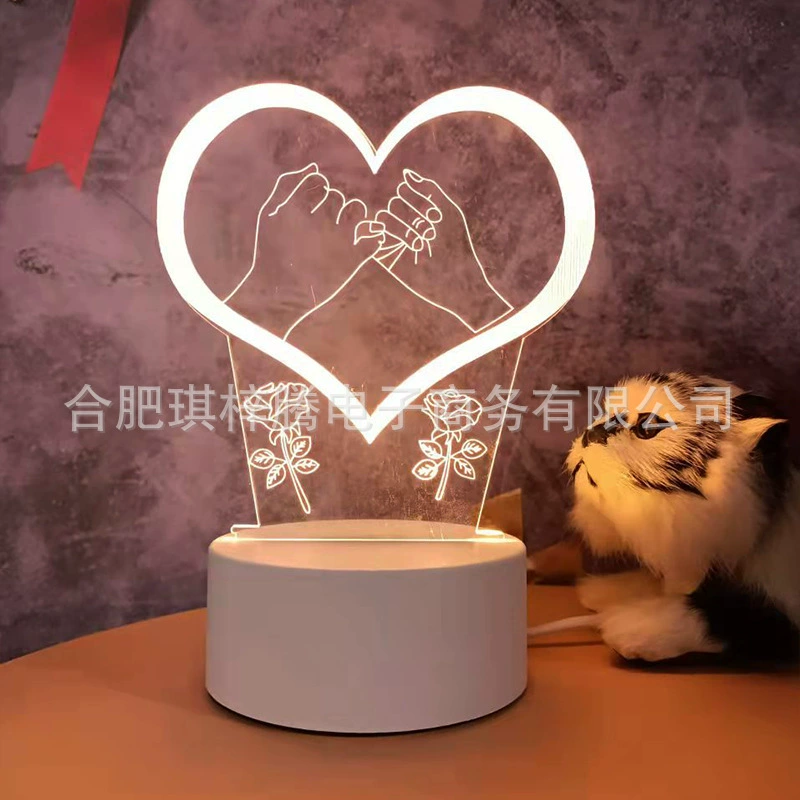 Ins Creative warm soft light bedside Creative Night Light Decoration Music Ack Lights 3D Night Light Wholesale