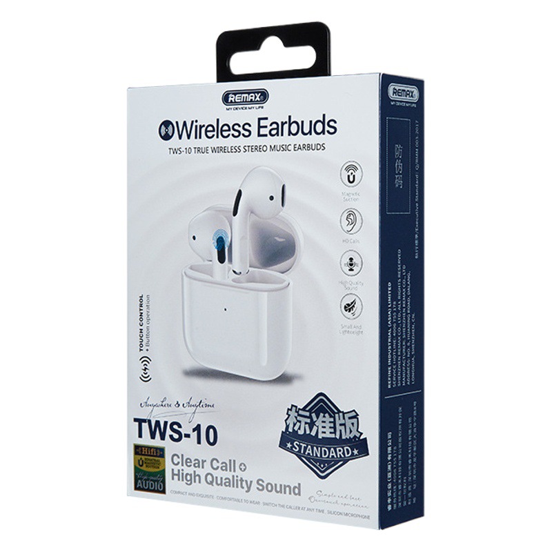 Remax auricular inalámbrico Bluetooth 5,0 estéreo TW binaural deportes auriculares para Apple
