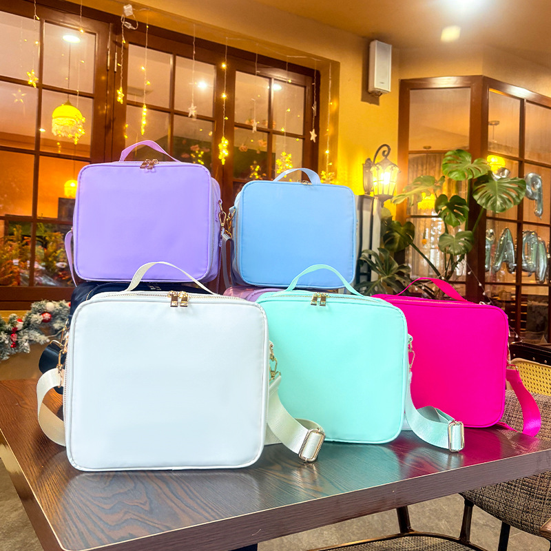 Cross-Border Waterproof Nylon Lunch Bag Children's School Picnic Insulated Crossbody Bag Outdoor Portable Storage Bag